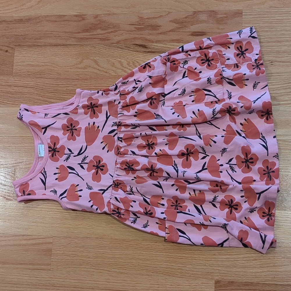 Hanna Andersson Girls 6-7 Sleeveless Dress with Pockets